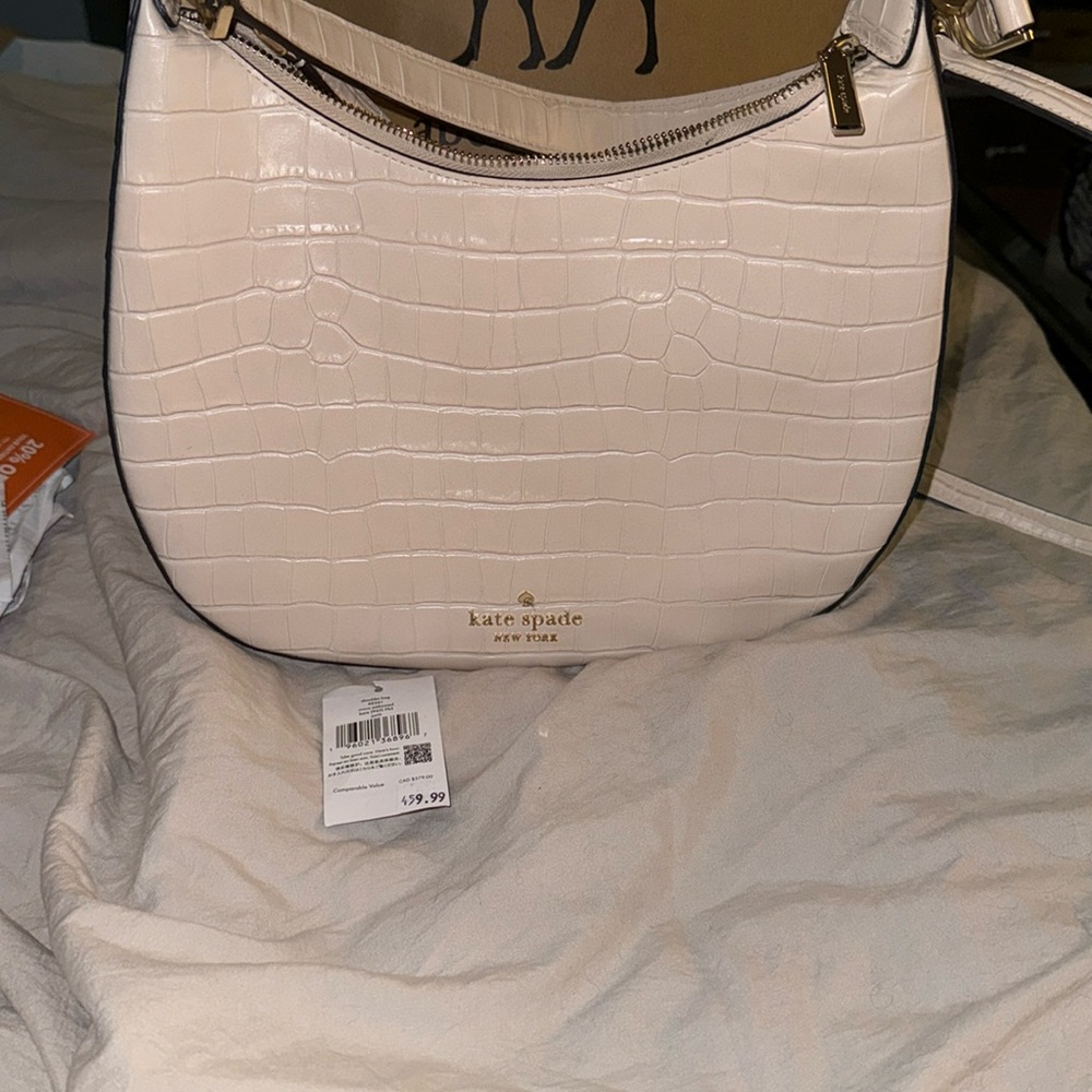 Kate spade croc embossed shoulder bag